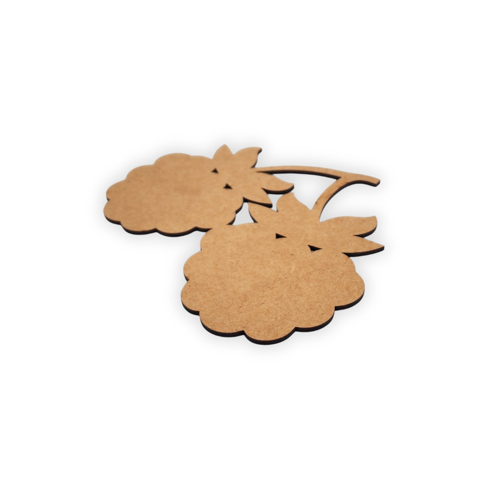 Bunches of wine grapes wood cutout