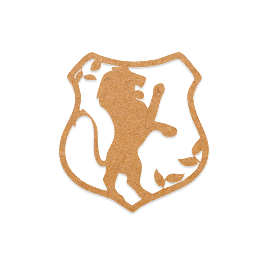 Our Gryffindor crest blank is intricately cut from 3mm MDF wood