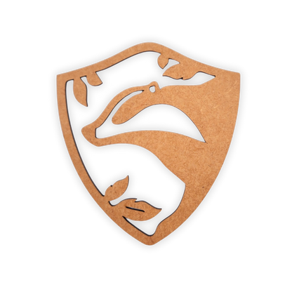 Harry Potter wooden blank party cutout of the Hufflepuff Crest