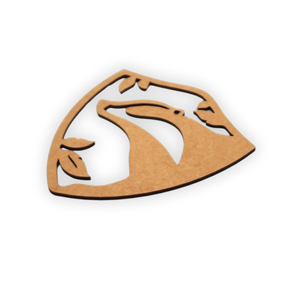 Harry Potter wooden blank party cutout of the Hufflepuff Crest