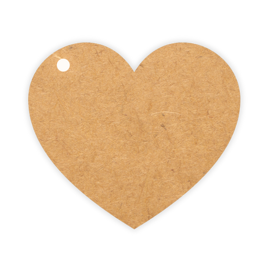 Wooden heart shaped gift tag