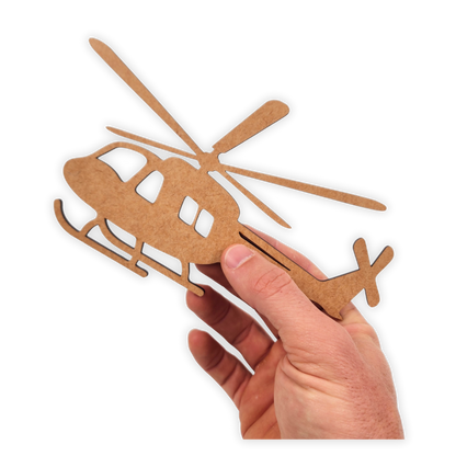 MDF wood helicopter cutout