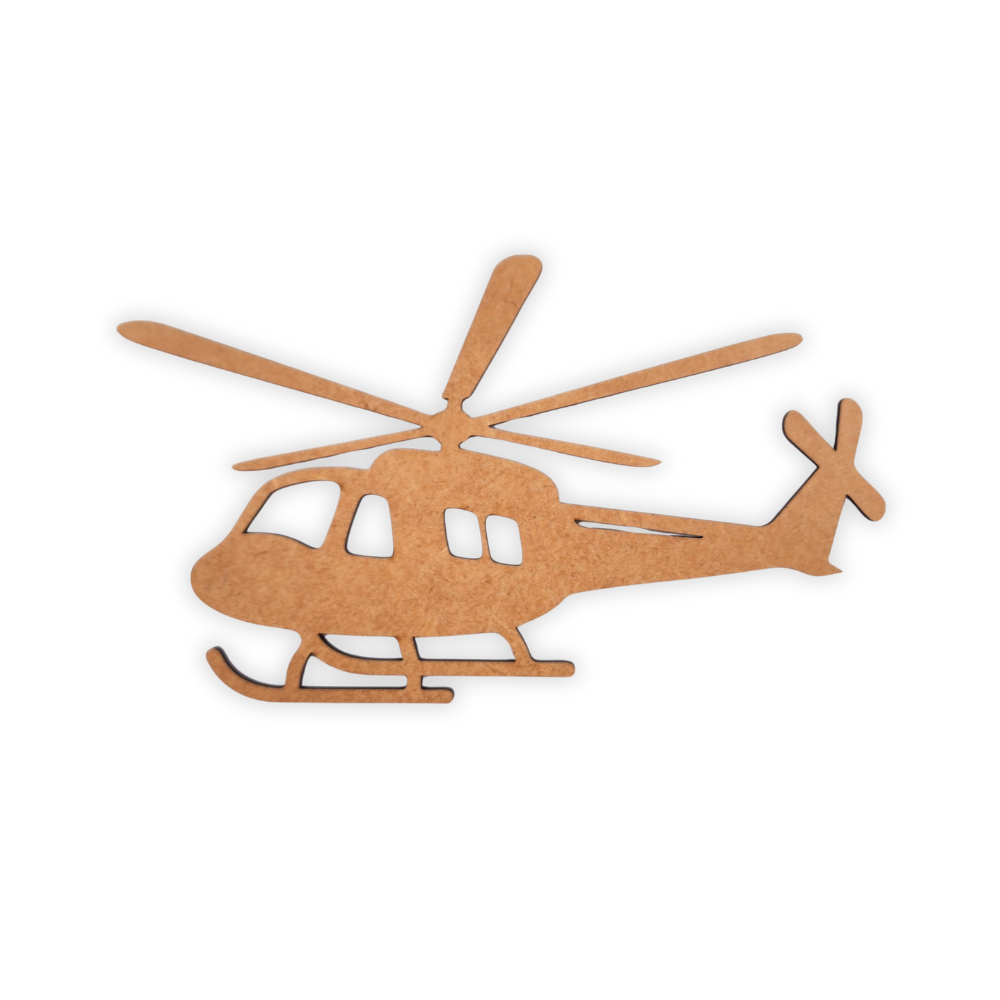 MDF wood helicopter cutout