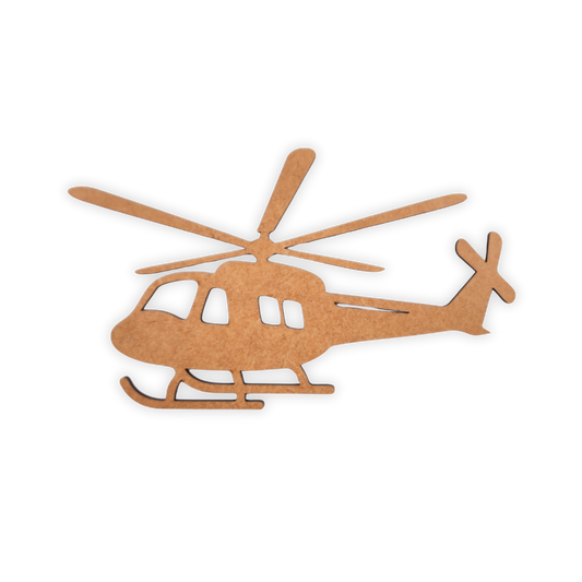 MDF wood helicopter cutout