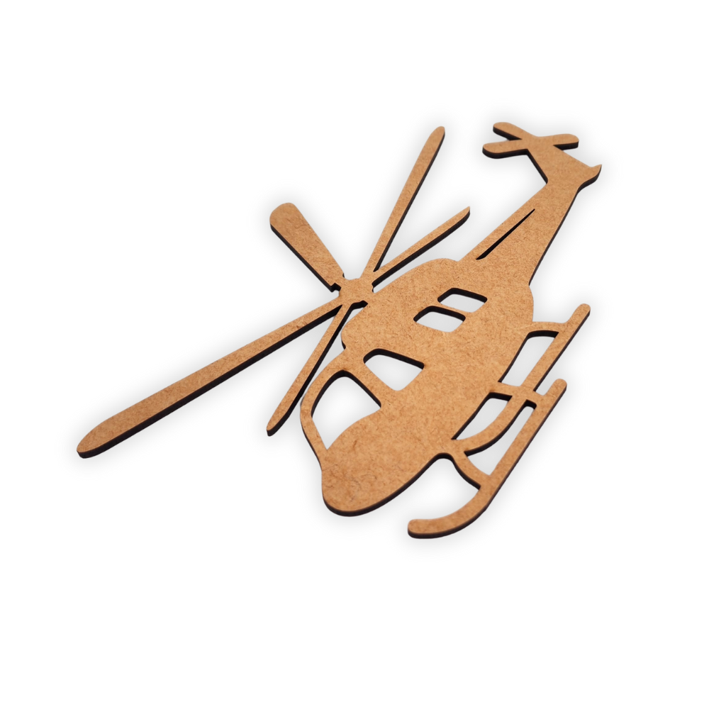 MDF wood helicopter cutout