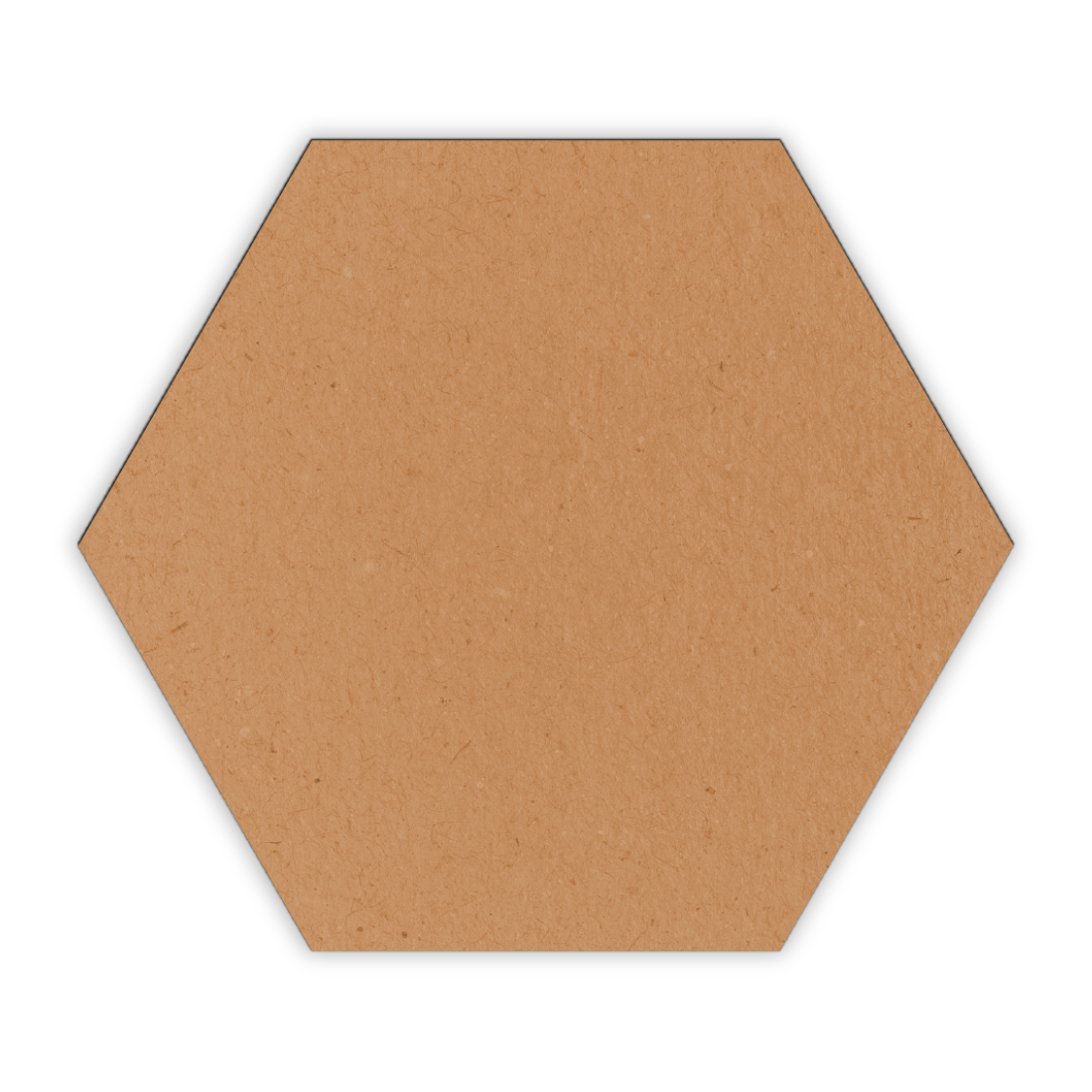 Hexagon shaped wood cutout