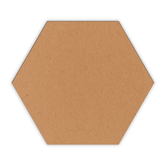 Hexagon shaped wood cutout