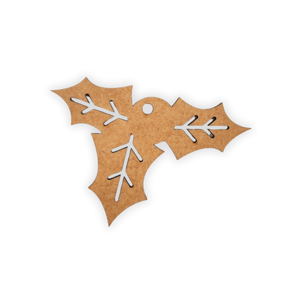 Holly and Ivy wood blank cutout