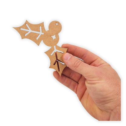 Holly and Ivy Christmas decor wood laser cutout