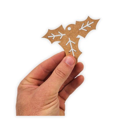 Holly and Ivy wood blank cutout