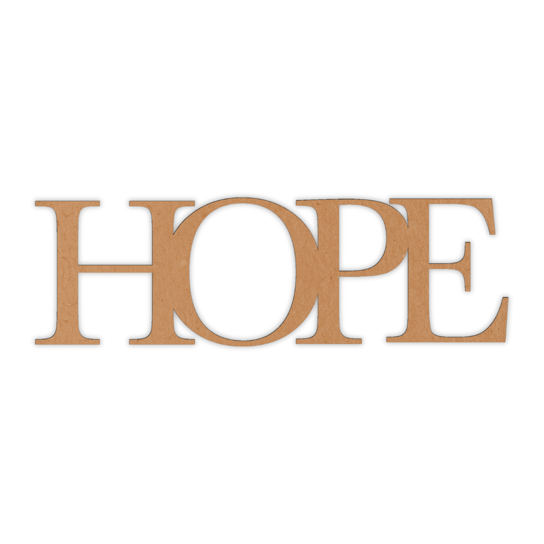 Hope word wood cutout