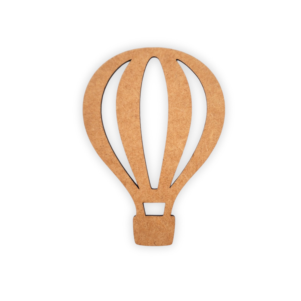 Hot air balloon wooden laser cutout