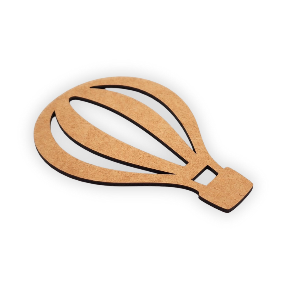 Hot air balloon wooden laser cutout