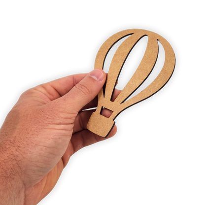Hot air balloon wooden laser cutout