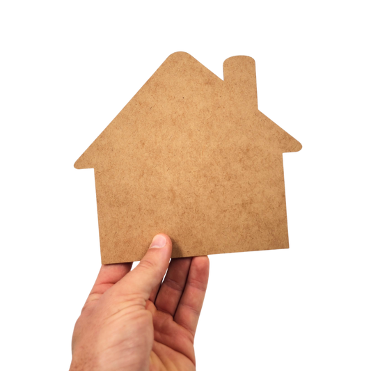 House wooden blank cutout