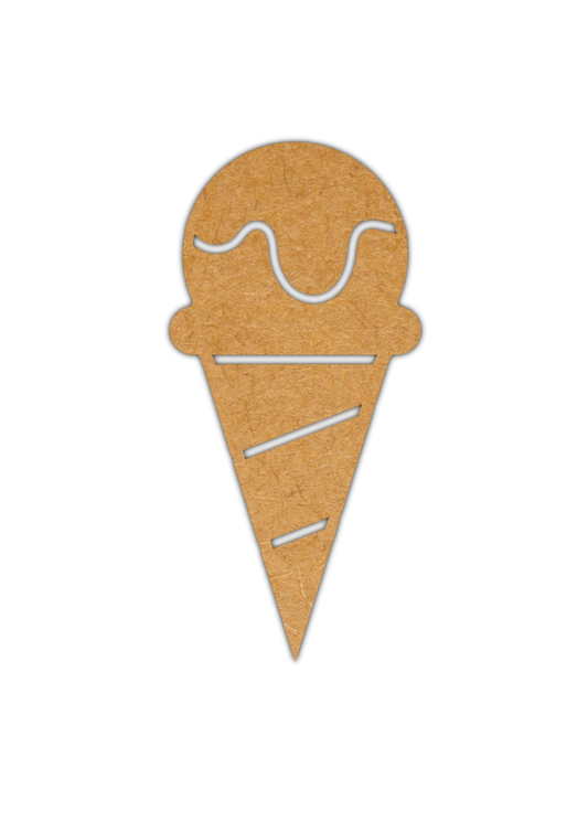 Laser cut Ice Cream blank on MDF
