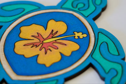 Colour-In Floral Sea Turtle
