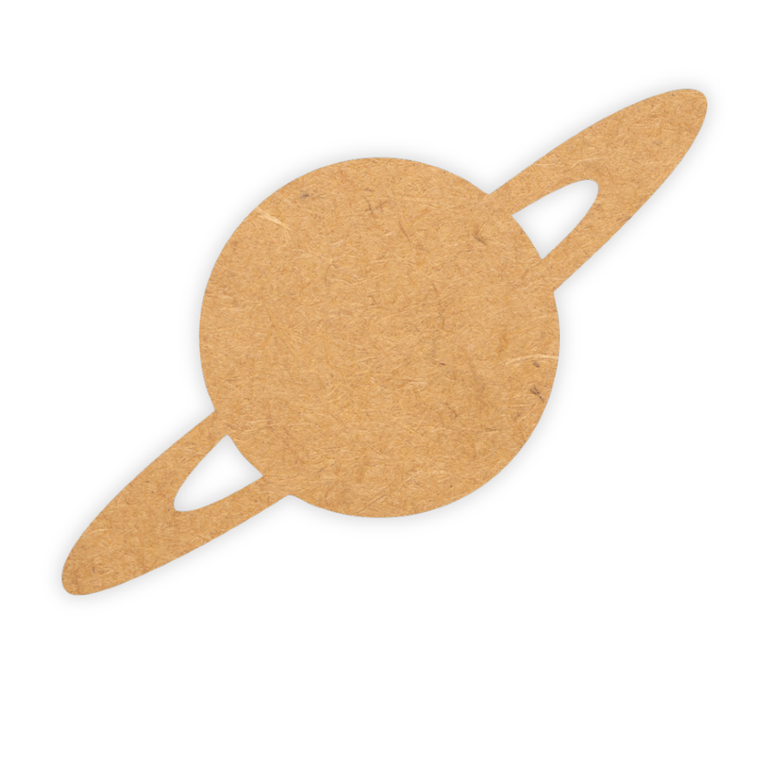 Cutoout in wood of a planet