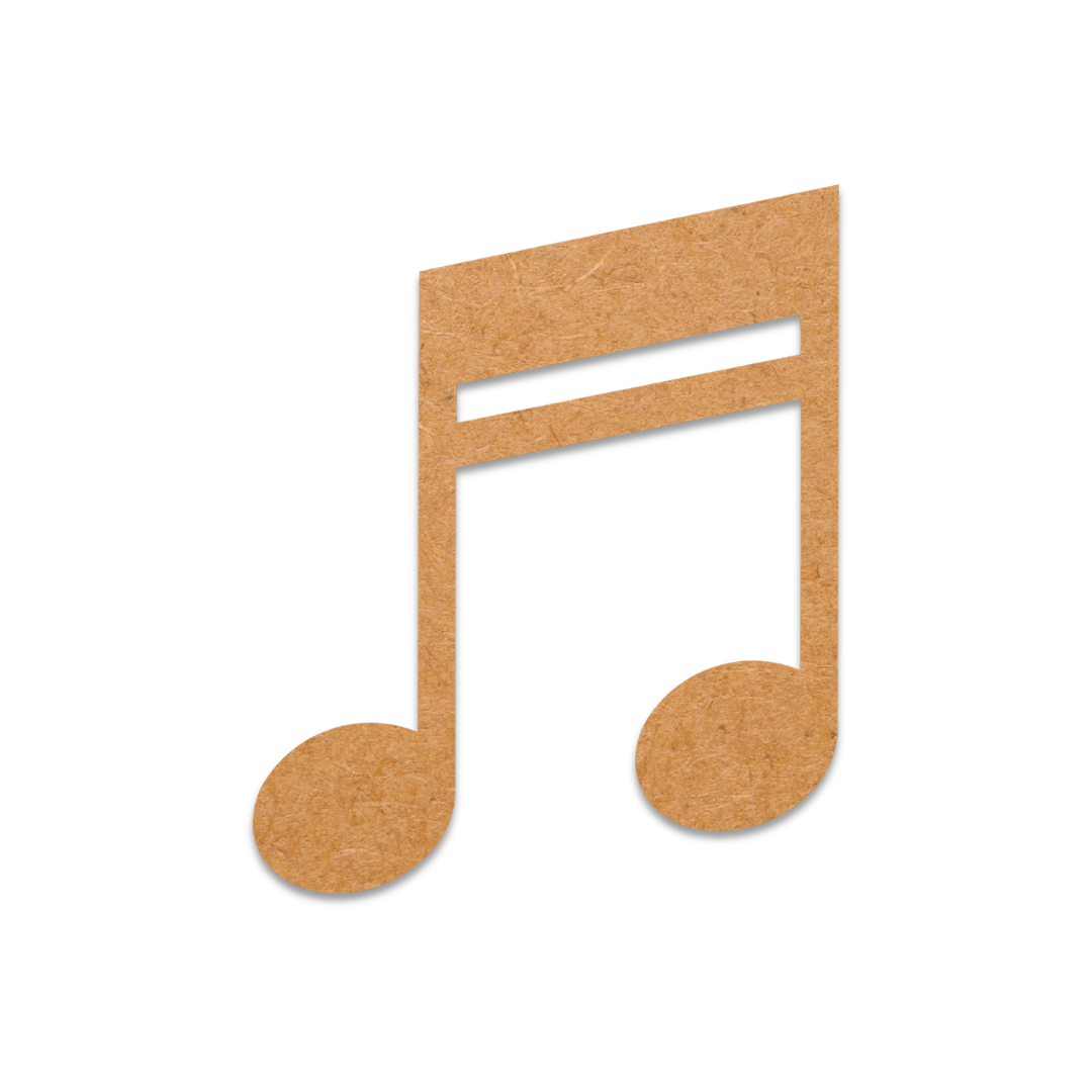 Laser cut wooden music note craft blank for DIY