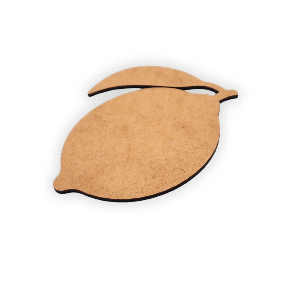 Lemon fruit wooden craft cutout