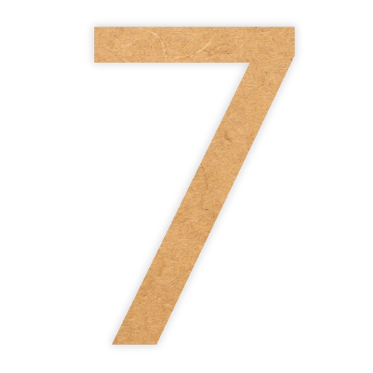 Wooden letter 7 cutout