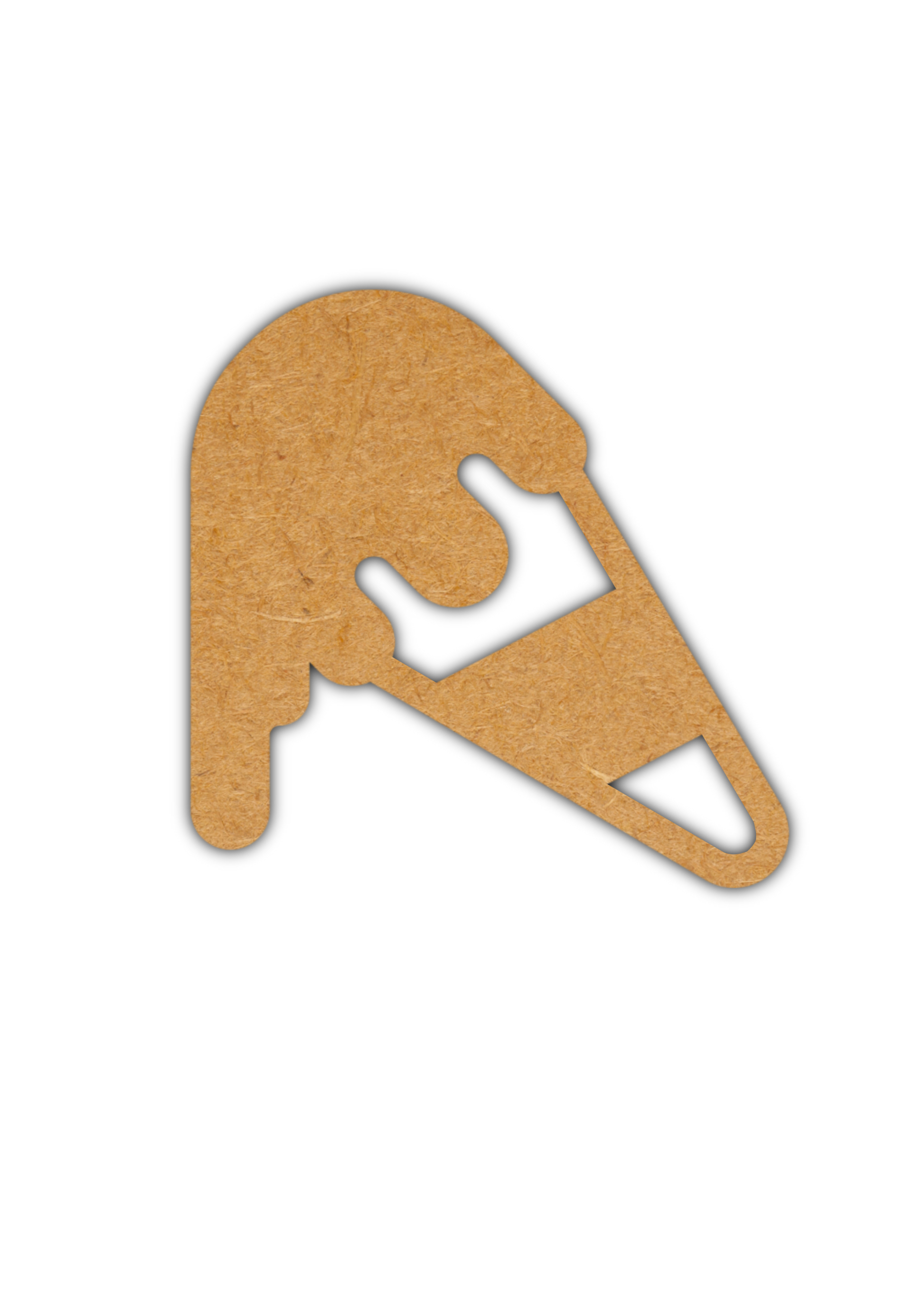 Laser cut Melting Ice Cream blank on MDF