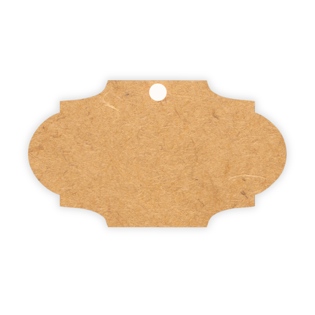 Gift tag cut out of MDF wood