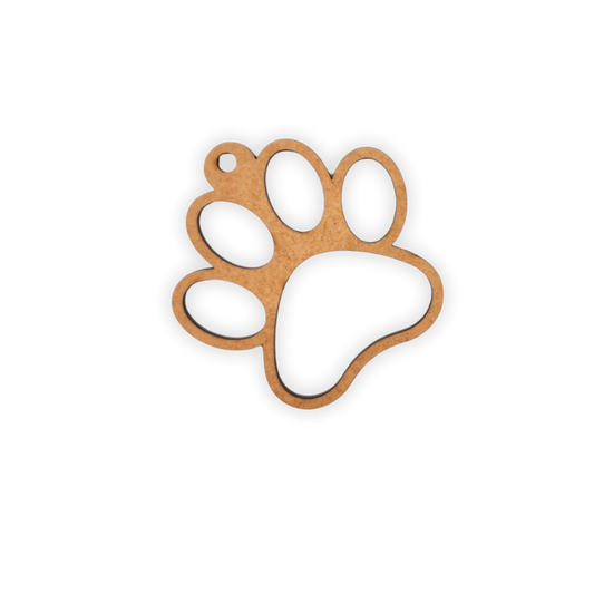 Paw Print Lion Wood Cutout