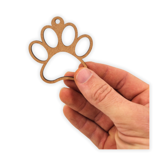 Paw Print Lion Wood Cutout