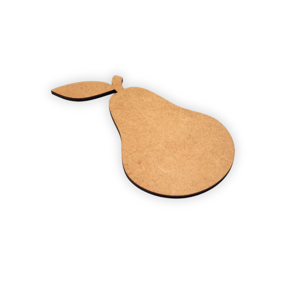 Pear wooden blank laser cutout