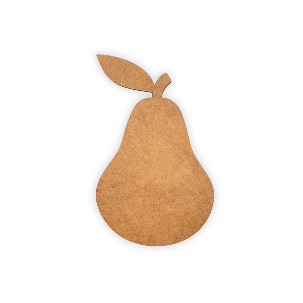 Pear wooden blank laser cutout