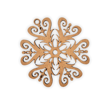 Decorative Petal mandala wooden blank cut out of 3mm MDF