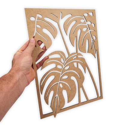 Plant leaf wood artwork cutout