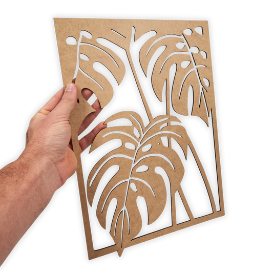 Plant leaf wood artwork cutout