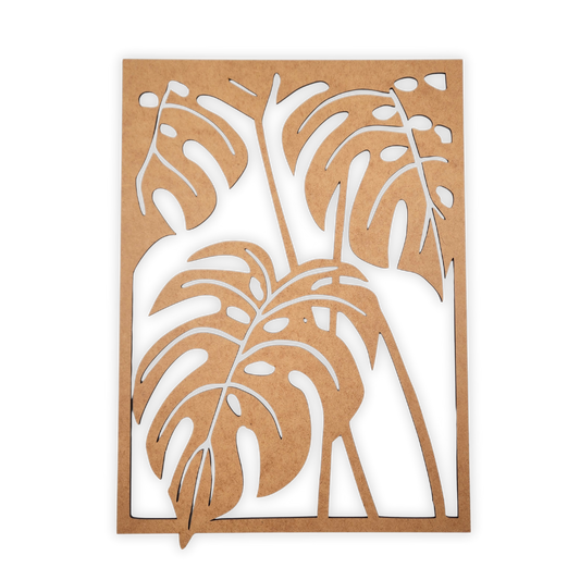 Plant leaf wood artwork cutout