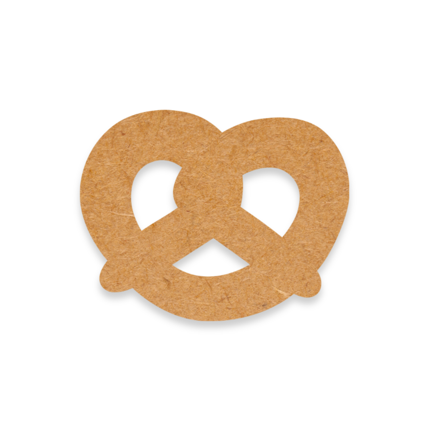 Our Pretzel blank is intricately cut from 3mm MDF wood.