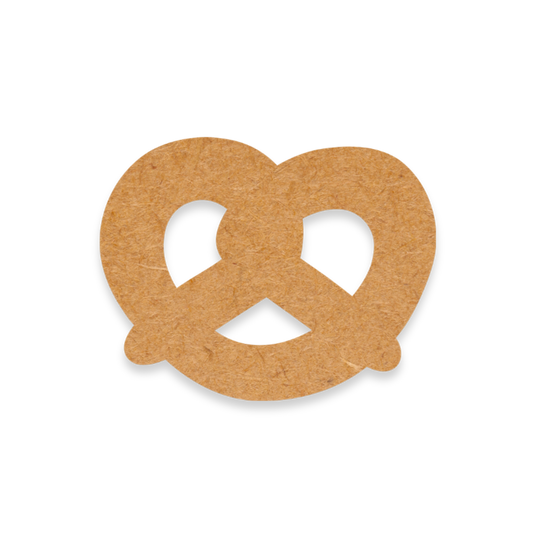 Our Pretzel blank is intricately cut from 3mm MDF wood.