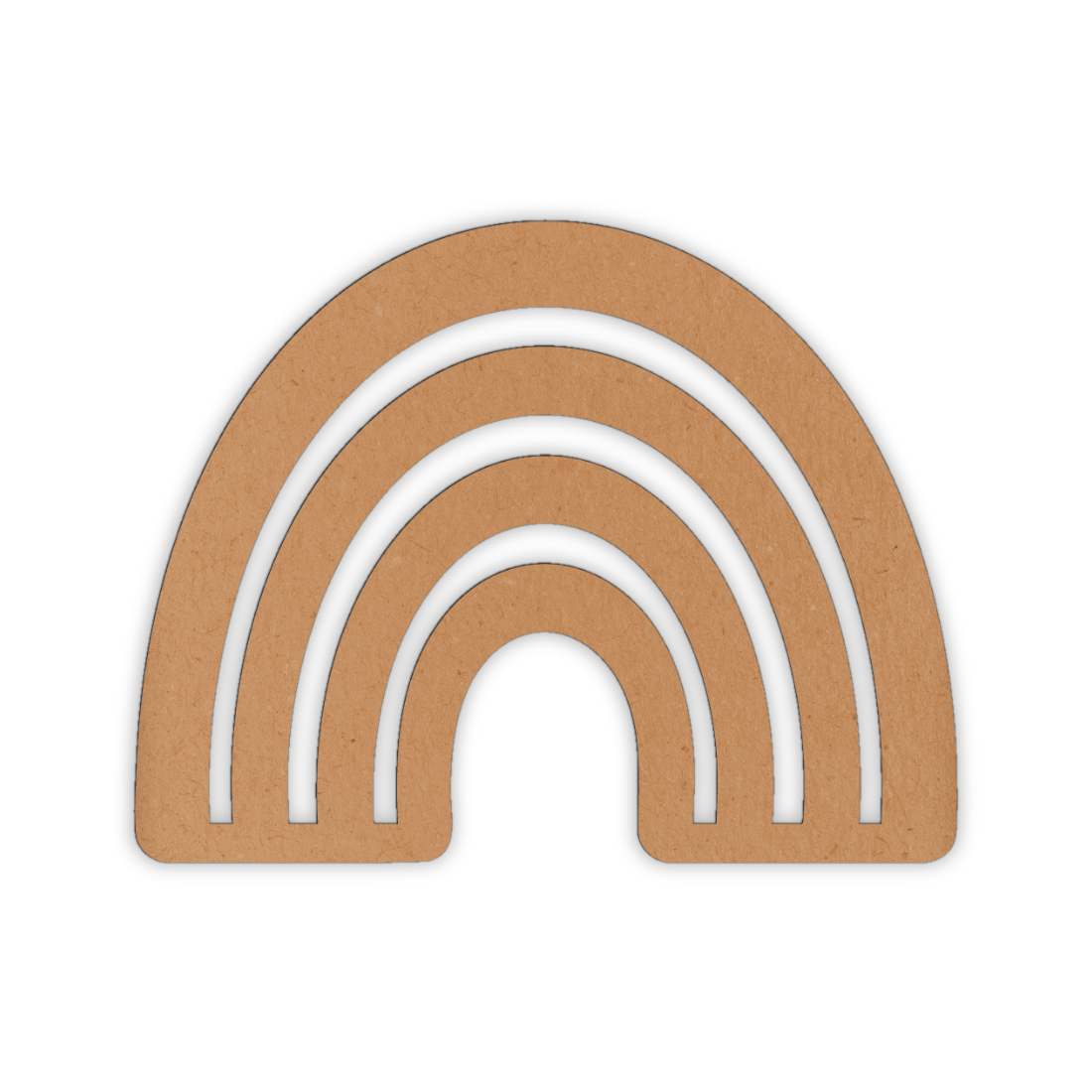 Rainbow wood cutout