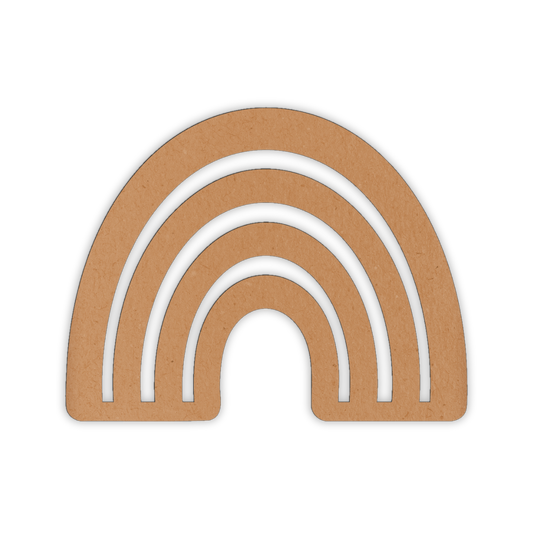 Rainbow wood cutout