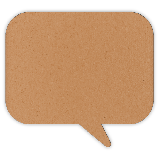 Wooden speech bubble cutout