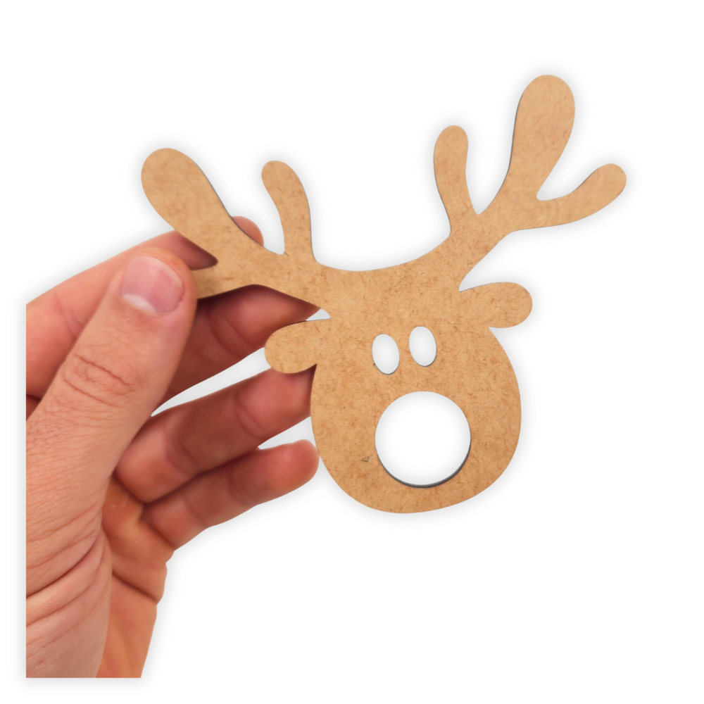 Christmas Reindeer wooden blank decoration