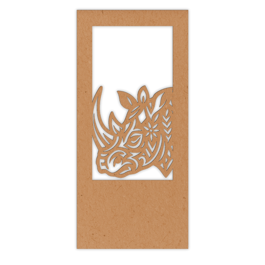 Wooden Rhino bookmark