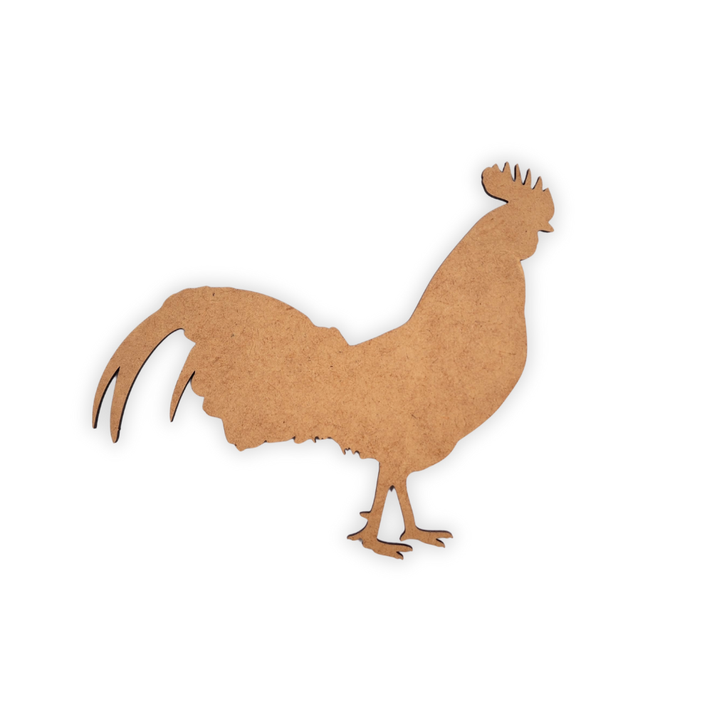Farmyard rooster wooden blank cutout