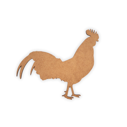 Farmyard rooster wooden blank cutout