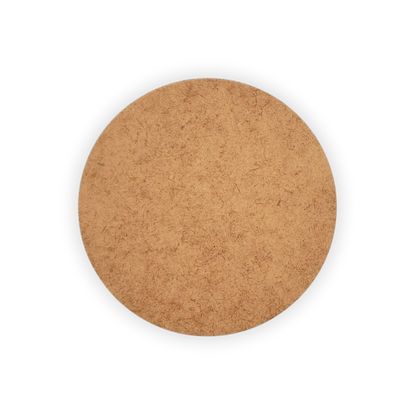 Round wooden blank coaster cutout by the wood lab