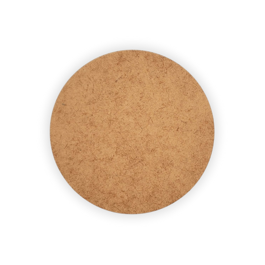 Round wooden blank coaster cutout by the wood lab