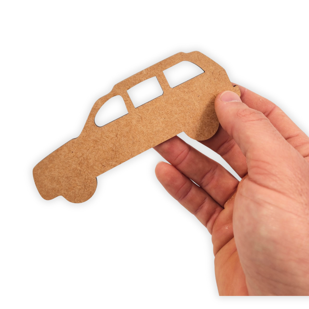 SUV family car wood laser cutout