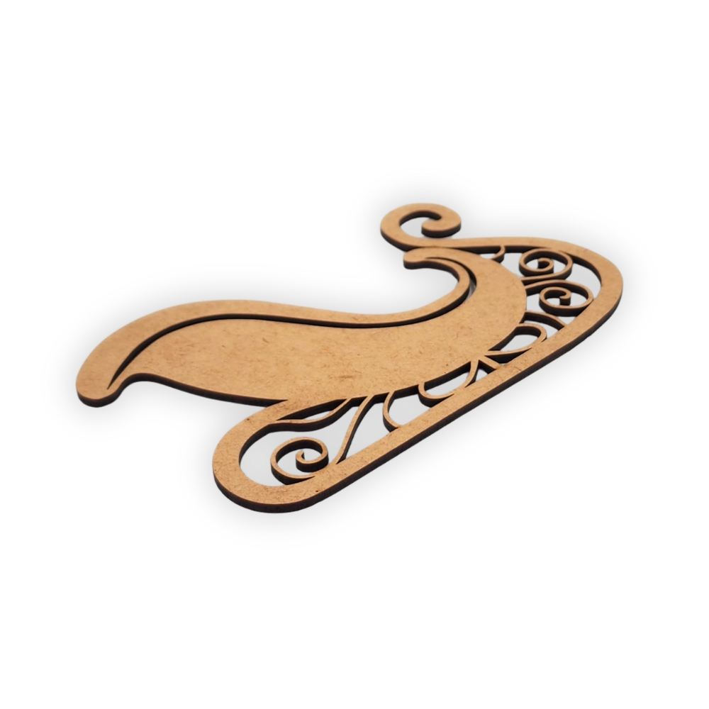 Wooden Santa sleigh Christmas decoration cutout