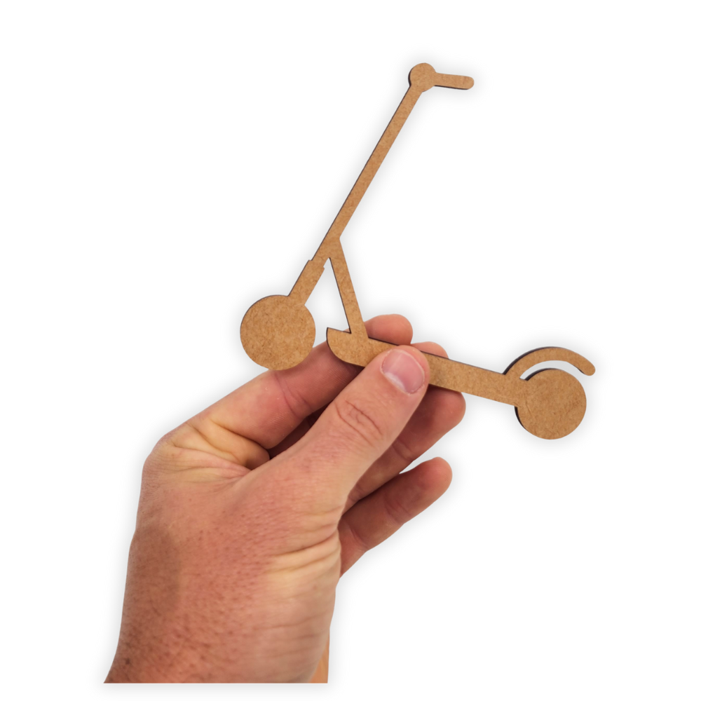 Scooter wood cutout