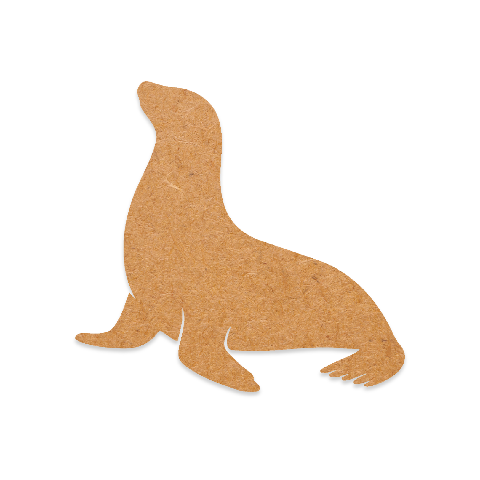 Our Seal is intricately cut and from 3mm MDF wood.